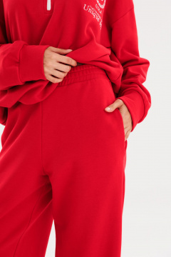 Брюки из трикотажа с боковыми карманами демисезон EOLA 2722 красный - фото 3