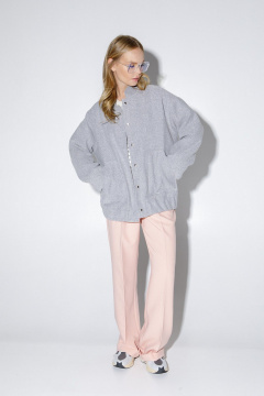 Куртка-бомбер из пальтовой ткани с накладными карманами PiRS 5209 серый - фото 4