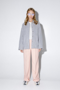 Куртка-бомбер из пальтовой ткани с накладными карманами PiRS 5209 серый - фото 2