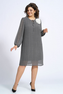Демисезонное платье А-силуэта с завязками и декором Alani Collection 2154 - фото 4