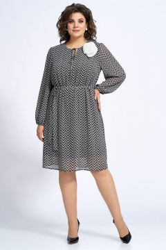 Демисезонное платье А-силуэта с завязками и декором Alani Collection 2154 - фото 1