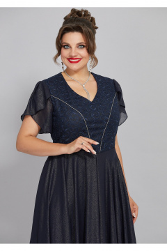 Круглогодичное платье из шифона и кружева с кружевным поясом Mira Fashion 5429 - фото 2