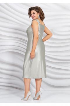 Платье из атласа с бусинами и эффектным декором Mira Fashion 5443 - фото 4