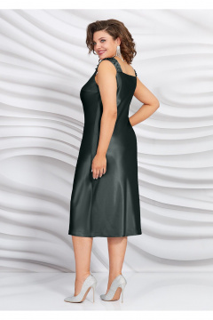 Платье из атласа с органзовым цветком Mira Fashion 5443-2 - фото 2