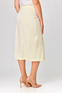 Юбка из вискозы с запахом и треугольным вырезом Abbi 3001 молочный - фото 3