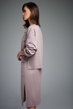 Демисезонный трикотажный комплект джемпер и юбка DILIA 0891 - фото 4