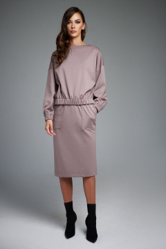 Демисезонный трикотажный комплект джемпер и юбка DILIA 0891 - фото 1