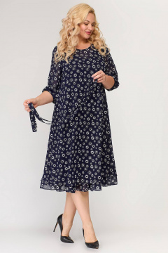 Платье из шифона с воланом и каплей на горловине для романтичных образов Algranda А3986-5 - фото 5