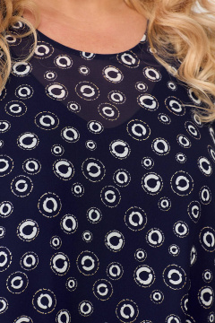 Платье из шифона с воланом и каплей на горловине для романтичных образов Algranda А3986-5 - фото 4