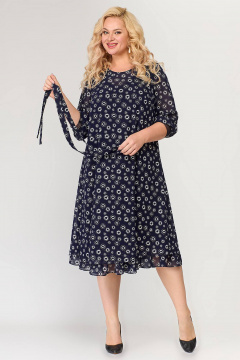 Платье из шифона с воланом и каплей на горловине для романтичных образов Algranda А3986-5 - фото 2