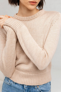 Джемпер облегающий из трикотажа для повседневной носки Romgil РВ0116-ШЕ5 светлый_опаловый - фото 3