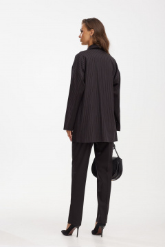 Костюм 3-ка из текстиля с укороченной футболкой для повседневной Твой имидж 1928 черный - фото 2