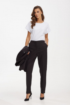 Костюм 3-ка из текстиля с укороченной футболкой для повседневной Твой имидж 1928 черный - фото 4