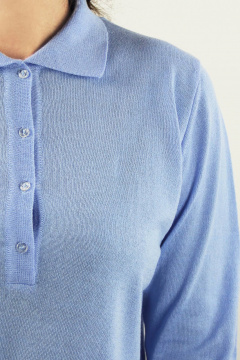 Джемпер реглан прямой посадки из хлопка для демисезона Полесье С1673-23 4С0673-Д43 158,164 нежно-голубой - фото 3