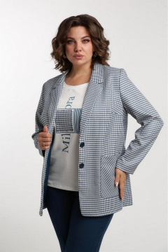 Комплект брюк, жакета и футболки в стиле повседневный Милора-стиль 1198/1 темно-бирюзовые_брюки - фото 3