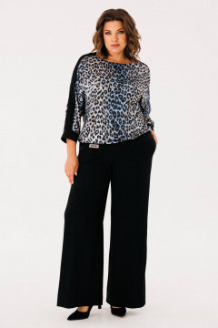 Блуза и брюки палаццо на резинке для повседневности INVITE 6065 - фото 1