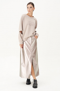 Демисезонная юбка-карандаш с эффектным швом и разрезом длиной 90 см Fantazia Mod 4891 - фото 1