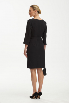 Платье классический силуэт, длина миди, из текстиля Твой имидж 1887 черный - фото 2