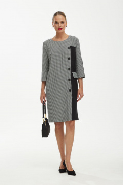 Платье классический силуэт, длина миди, из текстиля Твой имидж 1887 черный - фото 3