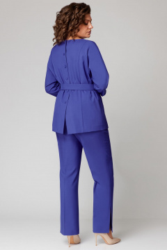 Деловой блейзер и широкие брюки из костюмной ткани Мишель стиль 1211 фиалка - фото 2