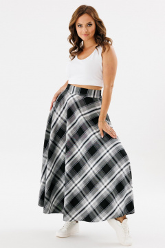 Юбка А-силуэт, длина миди, в клетку, широкая талиЯ Angelina & Сo 1124 - фото 4