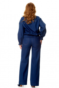 Костюм жакет и брюки, на каждый день, демисезон из джинса VI ORO VR-1140 деним - фото 5