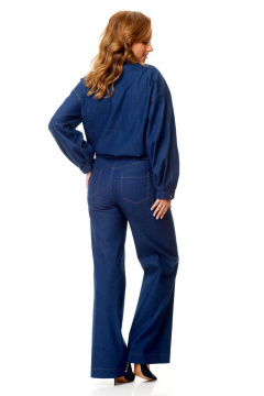 Костюм жакет, брюки и топ, на каждый день, джинс, демисезон VI ORO VR-1140-2 деним - фото 5