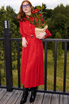 Классическое миди-платье с конструктивными деталями Lokka 1450R - фото 5