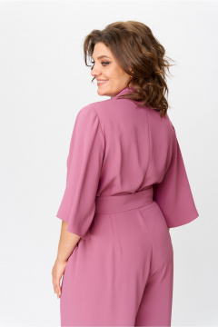 Комбинезон демисезонный с складками и поясом Bonna Image 921 розовый - фото 5