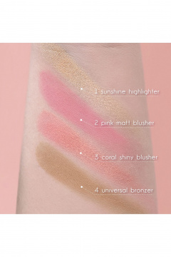 Круглогодичный набор румян, хайлайтера и бронзера Relouis Paradiso RELOUIS Sun - фото 3