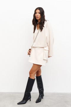 Юбка А-образная из текстиля с накладными карманами ANNETE A1291 - фото 3