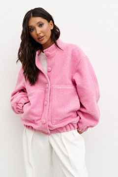 Бомбер с воротником-стойкой и манжетами из фактурного полотна ANNETE A5305 - фото 4