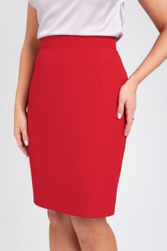 Юбка-карандаш из костюмного полотна на подкладке IVARI 508 красный - фото 5