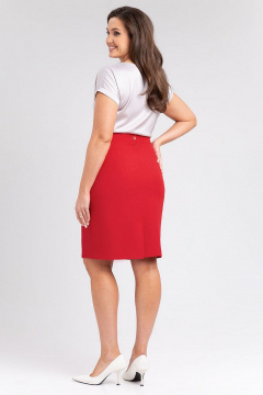 Юбка-карандаш из костюмного полотна на подкладке IVARI 508 красный - фото 3