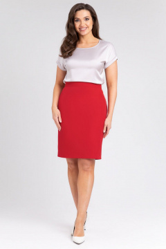 Юбка-карандаш из костюмного полотна на подкладке IVARI 508 красный - фото 1