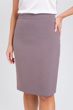 Классическая юбка-карандаш из костюмного полотна IVARI 509 какао - фото 4