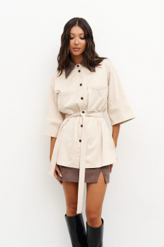 Толстовка с капюшоном из трикотажа в свободном крое ANNETE A956 - фото 4