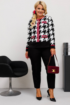 Блуза и узкие брюки с имитацией застежек и разрезами Runella 1638 - фото 1