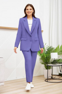 Деловой костюм брюки и жакет яркого цвета Gold Style 2651 сирень - фото 1