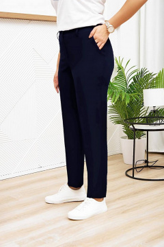 Деловой костюм брюки и жакет яркого цвета Gold Style 2651 темно-синий - фото 2