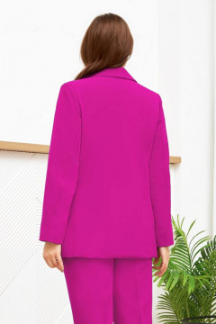 Деловой костюм брюки и жакет яркого цвета Gold Style 2651 фуксия - фото 2