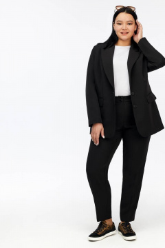 Деловой костюм брюки и жакет яркого цвета Gold Style 2651 черный - фото 3