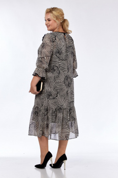 Нарядное демисезонное платье с драпировкой и съемным цветком Jurimex 3173 - фото 2