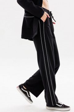 Костюм брюк и жакета из хлопка и трикотажа на каждый день GO f3079/40-02.164-170 черный - фото 4