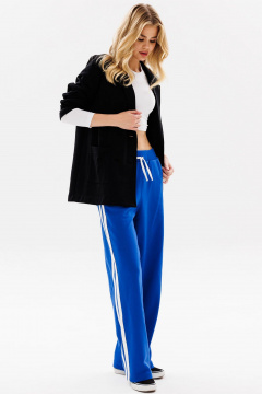 Брюки с лампасами из хлопка для спорта и повседневного стиля GO f2010L/19-02.164-170 василек - фото 1