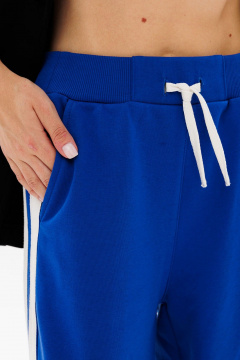 Брюки с лампасами из хлопка для активного образа GO f2010L/19-02.170-176 василек - фото 2