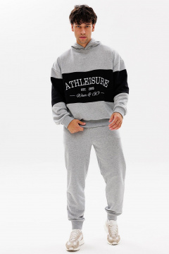 Оверсайз худи с контрастной вышивкой и капюшоном для активного образа GO M4072/50-04. 176-182 - фото 2