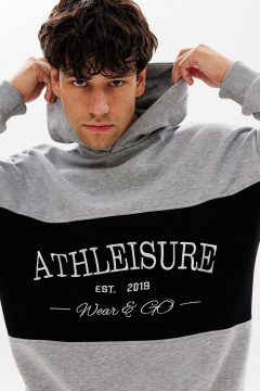 Костюм из брюк и худи с стрелками и кантрастной вышивкой GO M3072/50-04.176-182 - фото 3