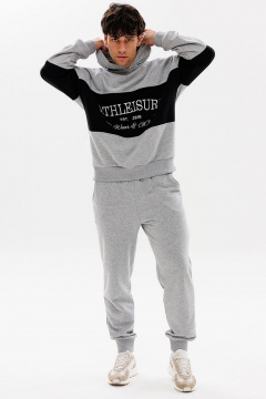 Костюм из брюк и худи с стрелками и кантрастной вышивкой GO M3072/50-04.176-182 - фото 2