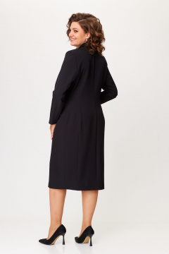 Демисезонное платье с разрезом и асимметричной деталей ANASTASIA MAK 1206 черный - фото 2